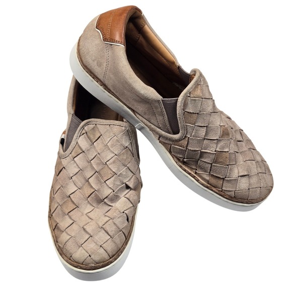 Allen Edmonds Other - Allen Edmonds Alpha Sneaker Mens 10 D Grey Woven Suede Slip On‎ 4647